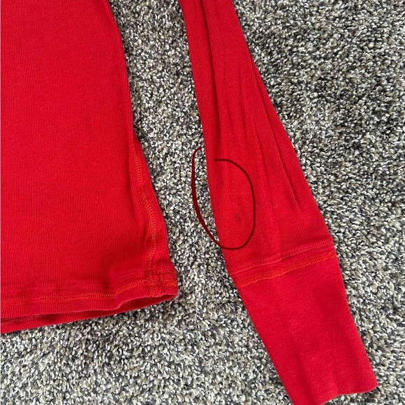 Abercrombie & Fitch y2k henley Red Long Sleeve Top - Picture 5 of 5
